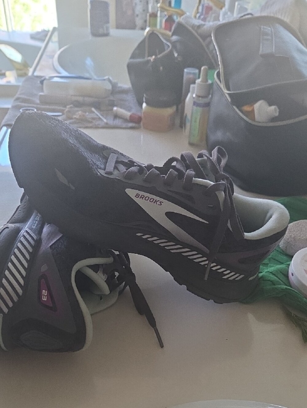 Brooks Women's Sneakers — Charcoal with Purple Accents - Picture 9 of 9